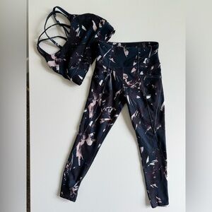 Freely Navy Blue, Black, and Pink Activewear Set